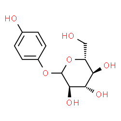 ChemSpider 2D Image | 4-Hydroxyphenyl D-glucopyranoside | C12H16O7