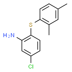 ChemSpider 2D Image | 5-chloro-2-[(2,4-dimethylphenyl)thio]aniline | C14H14ClNS