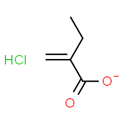 ChemSpider 2D Image | Butanoate, 2-methylene-, hydrochloride (1:1) | C5H8ClO2
