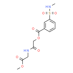 ChemSpider 2D Image | 2-[(2-Methoxy-2-oxoethyl)amino]-2-oxoethyl 3-(methylsulfamoyl)benzoate | C13H16N2O7S