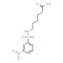 ChemSpider 2D Image | 6-{[(3-Nitrophenyl)sulfonyl]amino}hexanoic acid | C12H16N2O6S
