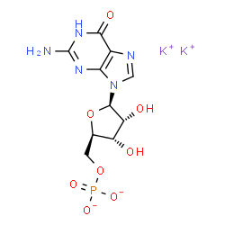 ChemSpider 2D Image | Dipotassium guanylate | C10H12K2N5O8P