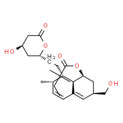 ChemSpider 2D Image | (1S,3R,7S,8S,8aR)-3-(Hydroxymethyl)-8-{2-[(2R,4R)-4-hydroxy-6-oxotetrahydro-2H-pyran-2-yl]ethyl}-7-methyl-1,2,3,7,8,8a-hexahydro-1-naphthalenyl 2,2-dimethylbutanoate | C25H38O6