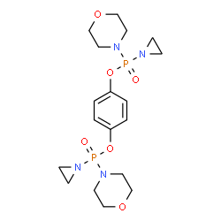 ChemSpider 2D Image | 1,4-Phenylene bis[1-aziridinyl(4-morpholinyl)(phosphinate)] | C18H28N4O6P2