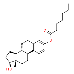 ChemSpider 2D Image | (17beta)-17-Hydroxyestra-1,3,5(10)-trien-3-yl heptanoate | C25H36O3
