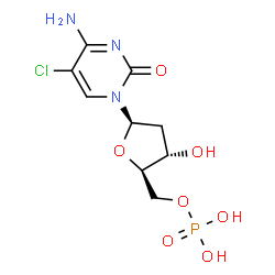ChemSpider 2D Image | 5-Chloro-2'-deoxycytidine 5'-(dihydrogen phosphate) | C9H13ClN3O7P