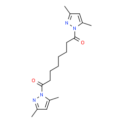 ChemSpider 2D Image | 1,8-Bis(3,5-dimethyl-1H-pyrazol-1-yl)-1,8-octanedione | C18H26N4O2
