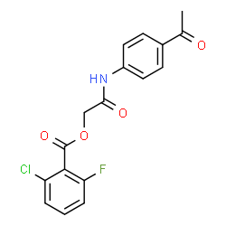 ChemSpider 2D Image | 2-[(4-Acetylphenyl)amino]-2-oxoethyl 2-chloro-6-fluorobenzoate | C17H13ClFNO4
