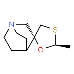 ChemSpider 2D Image | (2R,2'S)-2'-Methylspiro[4-azabicyclo[2.2.2]octane-2,5'-[1,3]oxathiolane] | C10H17NOS
