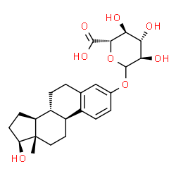 ChemSpider 2D Image | (17beta)-17-Hydroxyestra-1(10),2,4-trien-3-yl D-glucopyranosiduronic acid | C24H32O8