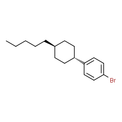ChemSpider 2D Image | 1-Bromo-4-(trans-4-pentylcyclohexyl)benzene | C17H25Br