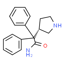 ChemSpider 2D Image | 3-(CARBAMOYLDIPHENYLMETHYL)PYRROLIDINE,(S)- | C18H20N2O