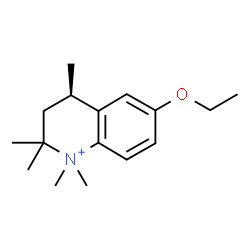 ChemSpider 2D Image | (4R)-6-Ethoxy-1,1,2,2,4-pentamethyl-1,2,3,4-tetrahydroquinolinium | C16H26NO