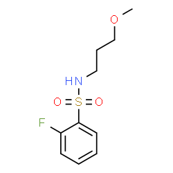 ChemSpider 2D Image | 2-Fluoro-N-(3-methoxypropyl)benzenesulfonamide | C10H14FNO3S