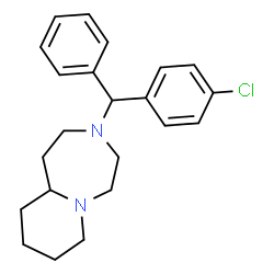 ChemSpider 2D Image | 3-[(4-Chlorophenyl)(phenyl)methyl]decahydropyrido[1,2-d][1,4]diazepine | C22H27ClN2