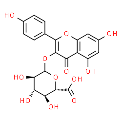 ChemSpider 2D Image | Kaempferol-3-Glucuronide | C21H18O12