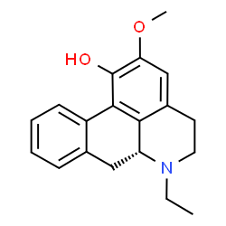 ChemSpider 2D Image | (6aR)-6-Ethyl-2-methoxy-5,6,6a,7-tetrahydro-4H-dibenzo[de,g]quinolin-1-ol | C19H21NO2