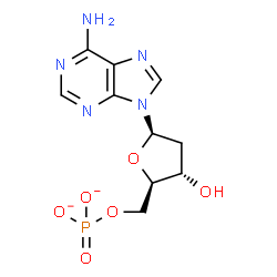 ChemSpider 2D Image | 2'-deoxy-Adenosine 5'-phosphorate | C10H12N5O6P