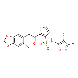 ChemSpider 2D Image | sitaxentan | C18H15ClN2O6S2