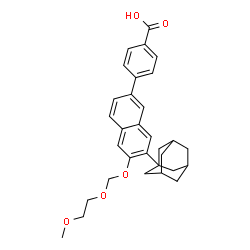 ChemSpider 2D Image | 4-{7-(Adamantan-1-yl)-6-[(2-methoxyethoxy)methoxy]-2-naphthyl}benzoic acid | C31H34O5