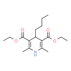 ChemSpider 2D Image | Diethyl 4-butyl-2,6-dimethyl-1,4-dihydro-3,5-pyridinedicarboxylate | C17H27NO4