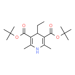 ChemSpider 2D Image | Bis(2-methyl-2-propanyl) 4-ethyl-2,6-dimethyl-1,4-dihydro-3,5-pyridinedicarboxylate | C19H31NO4