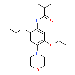 ChemSpider 2D Image | N-[2,5-Diethoxy-4-(4-morpholinyl)phenyl]-2-methylpropanamide | C18H28N2O4