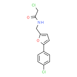 ChemSpider 2D Image | 2-CHLORO-N-[[5-(4-CHLOROPHENYL)-2-FURYL]METHYL]ACETAMIDE | C13H11Cl2NO2