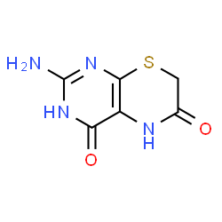 ChemSpider 2D Image | 2-Amino-3,5-dihydro-4H-pyrimido[4,5-b][1,4]thiazine-4,6(7H)-dione | C6H6N4O2S
