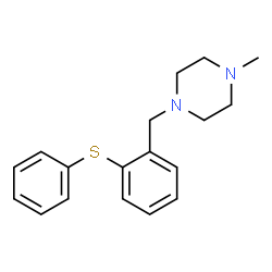 ChemSpider 2D Image | 1-Methyl-4-[2-(phenylsulfanyl)benzyl]piperazine | C18H22N2S