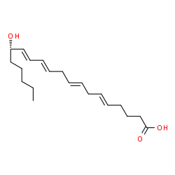 ChemSpider 2D Image | (5E,8E,11E,13E,15S)-15-Hydroxy-5,8,11,13-icosatetraenoic acid | C20H32O3