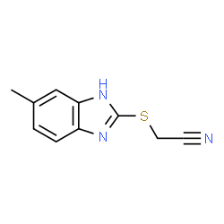 ChemSpider 2D Image | [(6-Methyl-1H-benzimidazol-2-yl)sulfanyl]acetonitrile | C10H9N3S