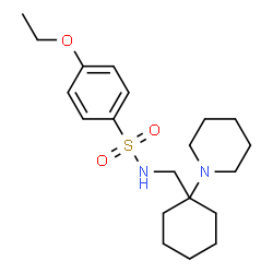 ChemSpider 2D Image | 4-Ethoxy-N-{[1-(1-piperidinyl)cyclohexyl]methyl}benzenesulfonamide | C20H32N2O3S
