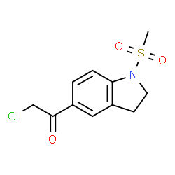 ChemSpider 2D Image | 2-chloro-1-(1-(methylsulfonyl)indolin-5-yl)ethanone | C11H12ClNO3S