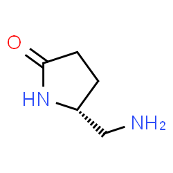ChemSpider 2D Image | (R)-5-Aminomethyl-pyrrolidin-2-one | C5H10N2O