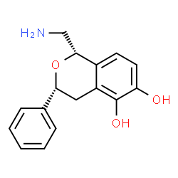ChemSpider 2D Image | (1S,3R)-1-(Aminomethyl)-3-phenyl-3,4-dihydro-1H-isochromene-5,6-diol | C16H17NO3