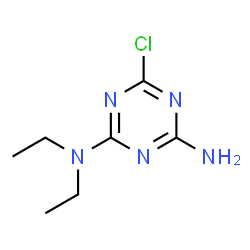 ChemSpider 2D Image | 6-Chloro-N,N-diethyl-1,3,5-triazine-2,4-diamine | C7H12ClN5