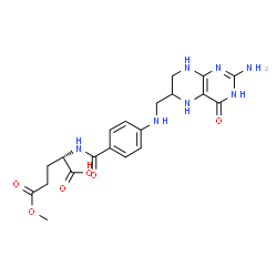 ChemSpider 2D Image | (2S)-2-[(4-{[(2-Amino-4-oxo-1,4,5,6,7,8-hexahydro-6-pteridinyl)methyl]amino}benzoyl)amino]-5-methoxy-5-oxopentanoic acid | C20H25N7O6