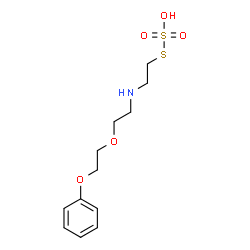 ChemSpider 2D Image | S-(2-{[2-(2-Phenoxyethoxy)ethyl]amino}ethyl) hydrogen sulfurothioate | C12H19NO5S2