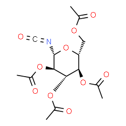 ChemSpider 2D Image | Î²-D-Glucopyranosyl isocyanate, 2,3,4,6-tetraacetate | C15H19NO10