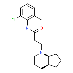 ChemSpider 2D Image | N-(2-Chloro-6-methylphenyl)-3-[(4aS,7aS)-octahydro-1H-cyclopenta[b]pyridin-1-yl]propanamide | C18H25ClN2O
