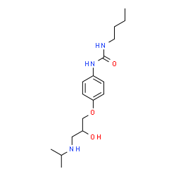 ChemSpider 2D Image | 1-Butyl-3-{4-[2-hydroxy-3-(isopropylamino)propoxy]phenyl}urea | C17H29N3O3