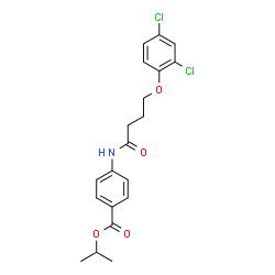 ChemSpider 2D Image | Isopropyl 4-{[4-(2,4-dichlorophenoxy)butanoyl]amino}benzoate | C20H21Cl2NO4
