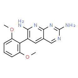 ChemSpider 2D Image | 6-(2,6-Dimethoxyphenyl)pyrido[2,3-d]pyrimidine-2,7-diamine | C15H15N5O2