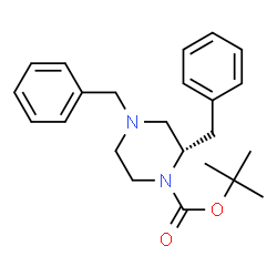 ChemSpider 2D Image | (S)-tert-butyl 2,4-dibenzylpiperazine-1-carboxylate | C23H30N2O2