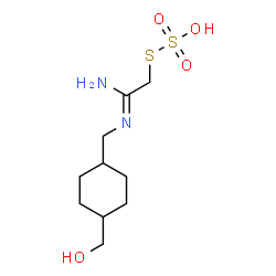 ChemSpider 2D Image | S-[(2Z)-2-Amino-2-({[4-(hydroxymethyl)cyclohexyl]methyl}imino)ethyl] hydrogen sulfurothioate | C10H20N2O4S2