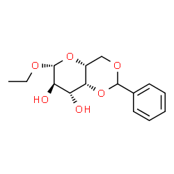 ChemSpider 2D Image | Ethyl 4,6-O-benzylidene-beta-D-galactopyranoside | C15H20O6