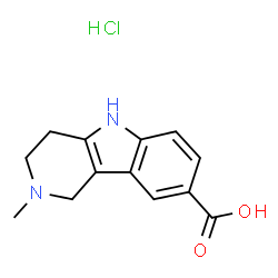 ChemSpider 2D Image | 2-methyl-1H,3H,4H,5H-pyrido[4,3-b]indole-8-carboxylic acid hydrochloride | C13H15ClN2O2