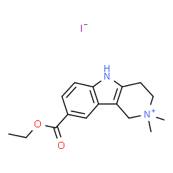ChemSpider 2D Image | 8-(Ethoxycarbonyl)-2,2-dimethyl-2,3,4,5-tetrahydro-1H-pyrido[4,3-b]indol-2-ium iodide | C16H21IN2O2