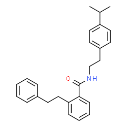 ChemSpider 2D Image | N-[2-(4-Isopropylphenyl)ethyl]-2-(2-phenylethyl)benzamide | C26H29NO